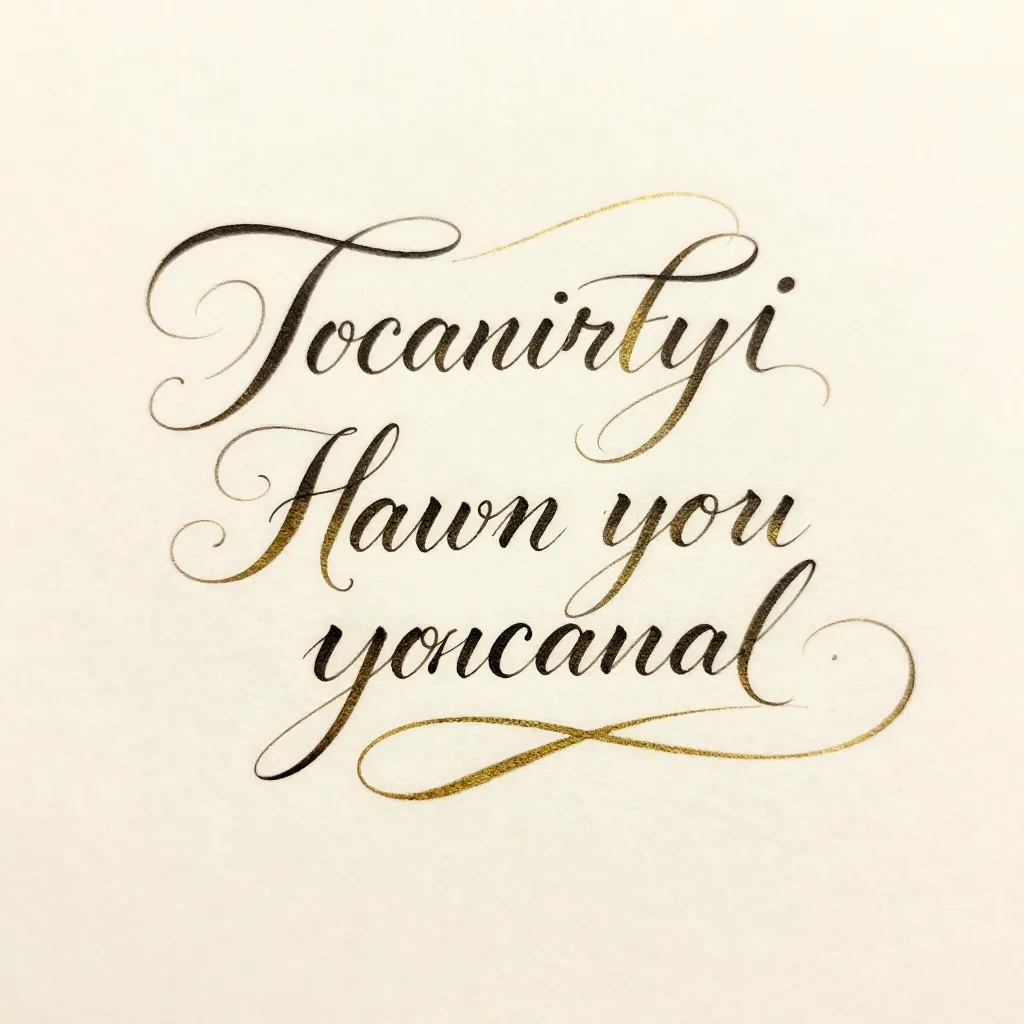 Elegant calligraphy quote