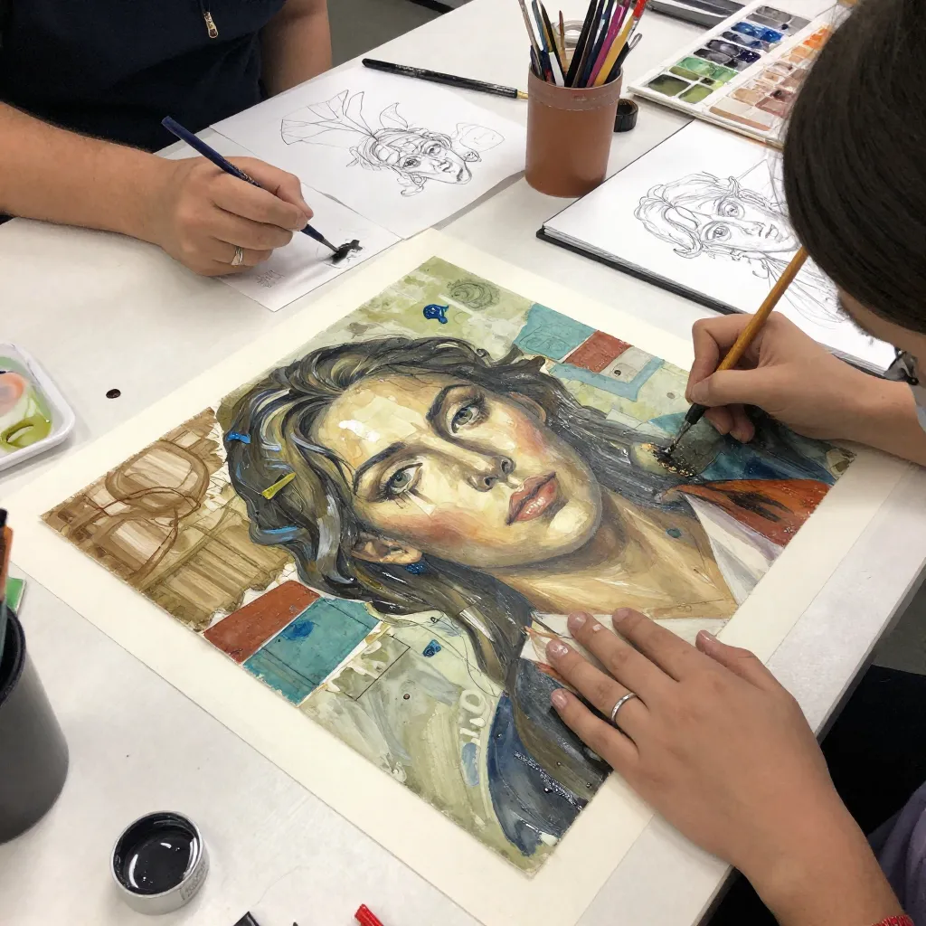 Mixed media art workshop